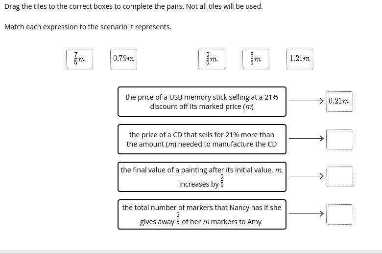 The price of a CD that sells for 21% more than the amount (m) needed to manufacture-example-1