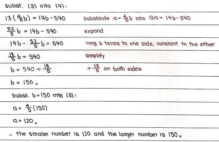 the ratio of two numbers is 4:5 after adding 20 to the smaller number and subtracting-example-2