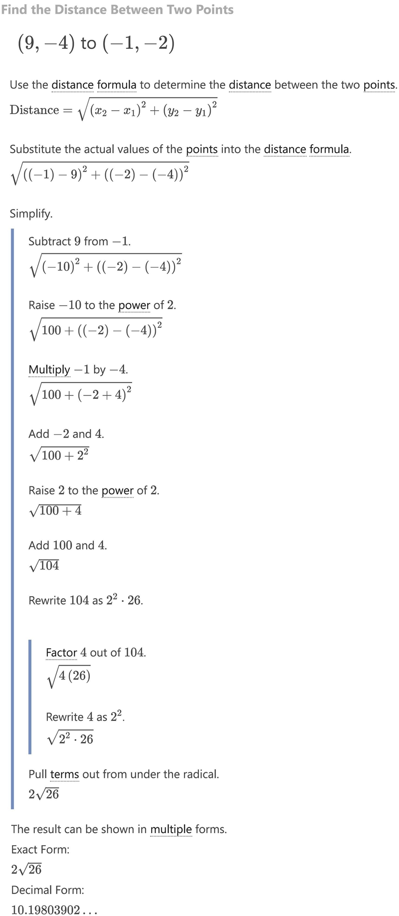 What is the distance from M(9,-4) to NC-1, -2)?-example-1