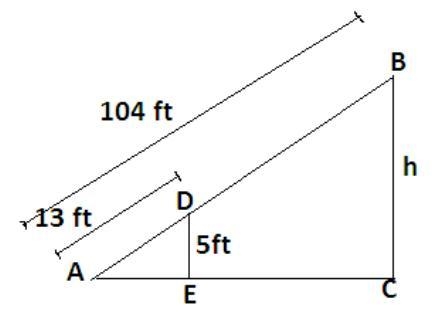 Use a proportion to solve the problem. Round to the nearest tenth as needed. Triangle-example-1