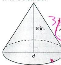 The volume of the cone is 209.3 cubic inches. Find the diameter. Round your answer-example-1