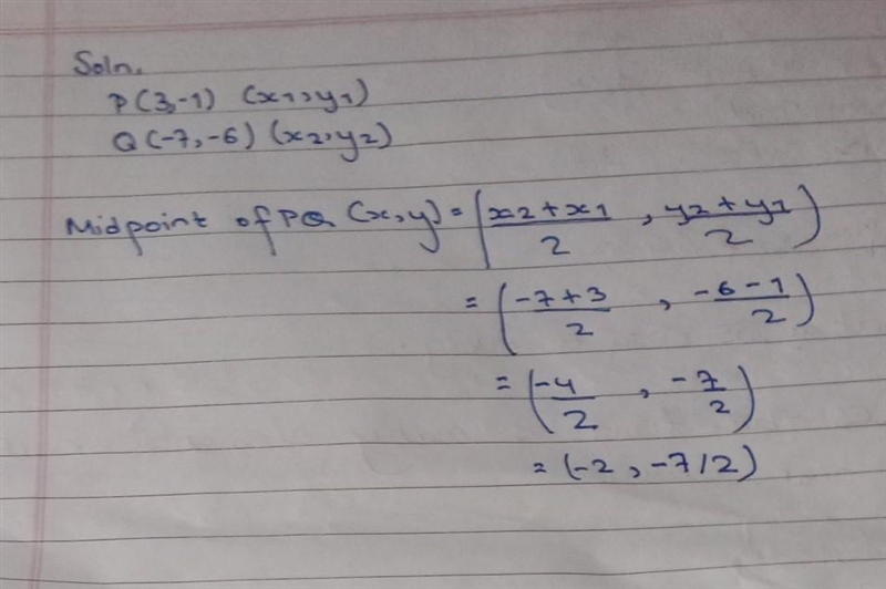 Which expressions can be used to find the coordinates of the midpoint of PQ with endpoints-example-1