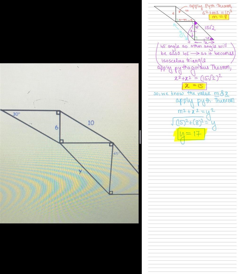 Find the value of y Im so lost can someone help and explain-example-1