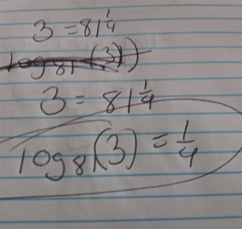 Write the equation in equivalent logarithmic form. 1 3=81​-example-1