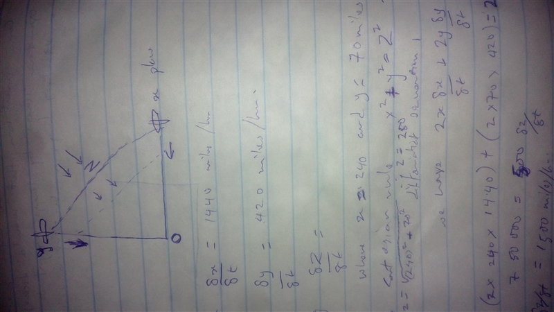 An air traffic controller spots two airplanes at the same altitude converging to a-example-1