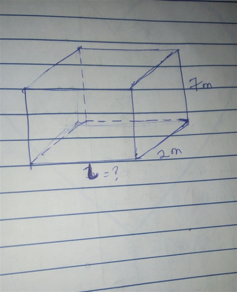 ESSON 3 REFINE The rectangular prism shown below has a volume of 42 cubic meters. What-example-1