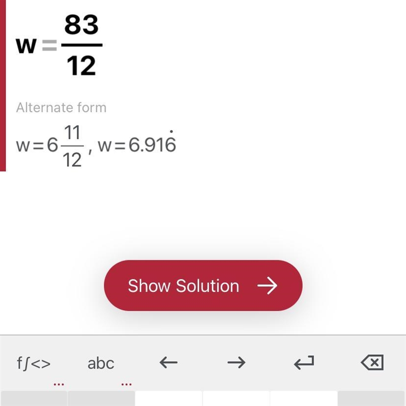 Solve for w. = w-2/3=18 - 3w+18/2 Simplify your answer as much as possible.-example-1