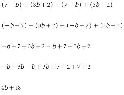 (7-b)+(3b+2)+(7-b)+(3b+2) Plz help me out I’m a lil stressed out with school-example-1