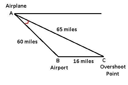 9. A small airplane is 60 miles from the airport and is going down for landing with-example-1