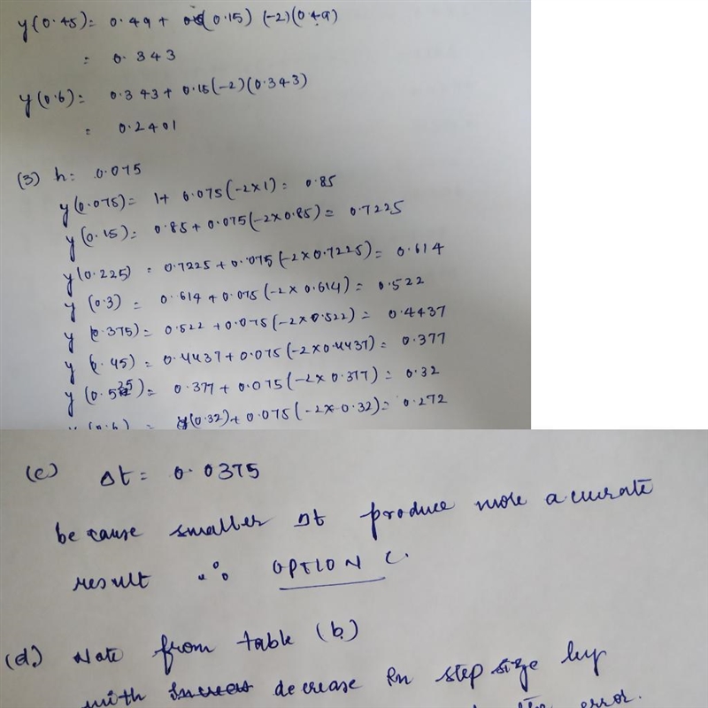 Consider the initial value problem below to answer to following. ​a) Find the approximations-example-5