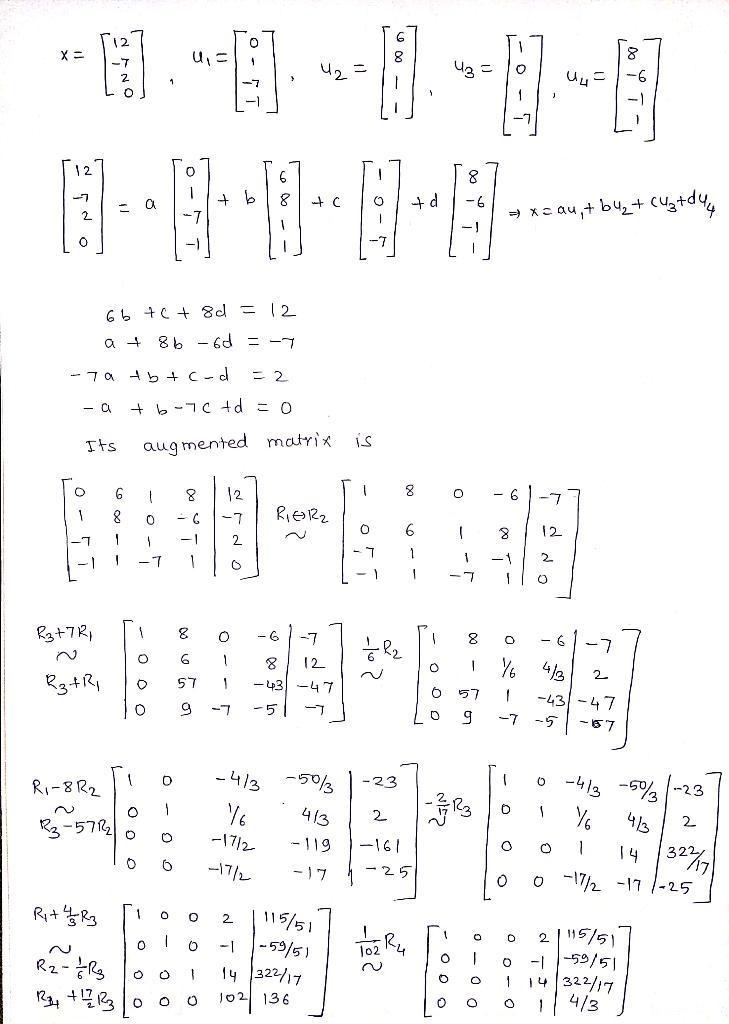 Write Bold x as the sum of two​ vectors, one in Span StartSet Bold u 1 comma Bold-example-1