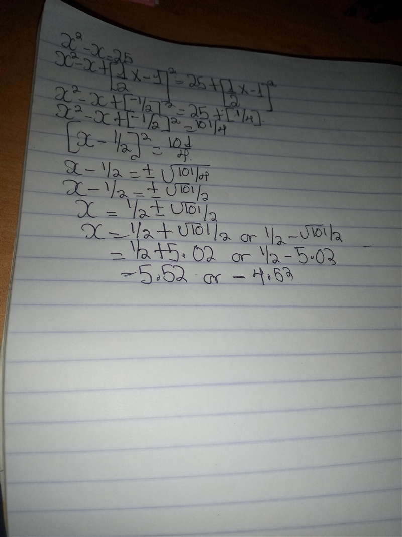 Solve the equation by completing the square. Round to the nearest hundredth if necessary-example-1