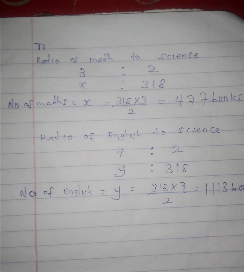 In a library ratio of math book, English books and science books are 3:7:2 if no of-example-1