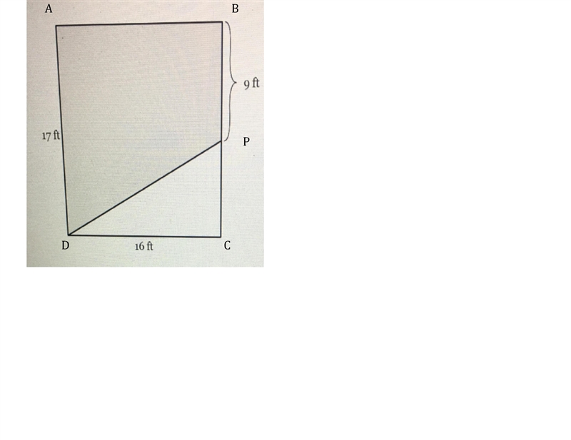 What is the area, in square feet, of the shaded part of the rectangle below?-example-1