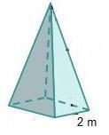 The top of a monument will be a rectangular pyramid. It will take 22 m3 of bronze-example-1