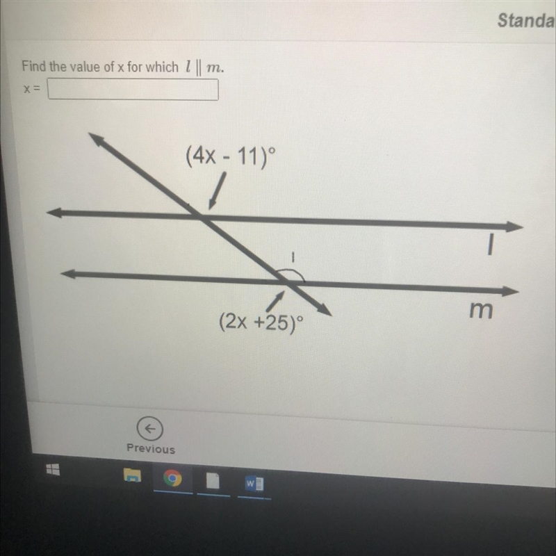 Find the value of x .-example-1