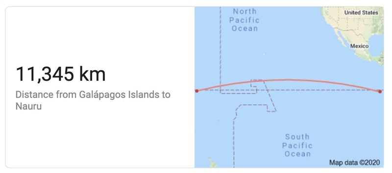 Both the Galapagos Islands and the island of Naura are on the Equator, but the Galapagos-example-1