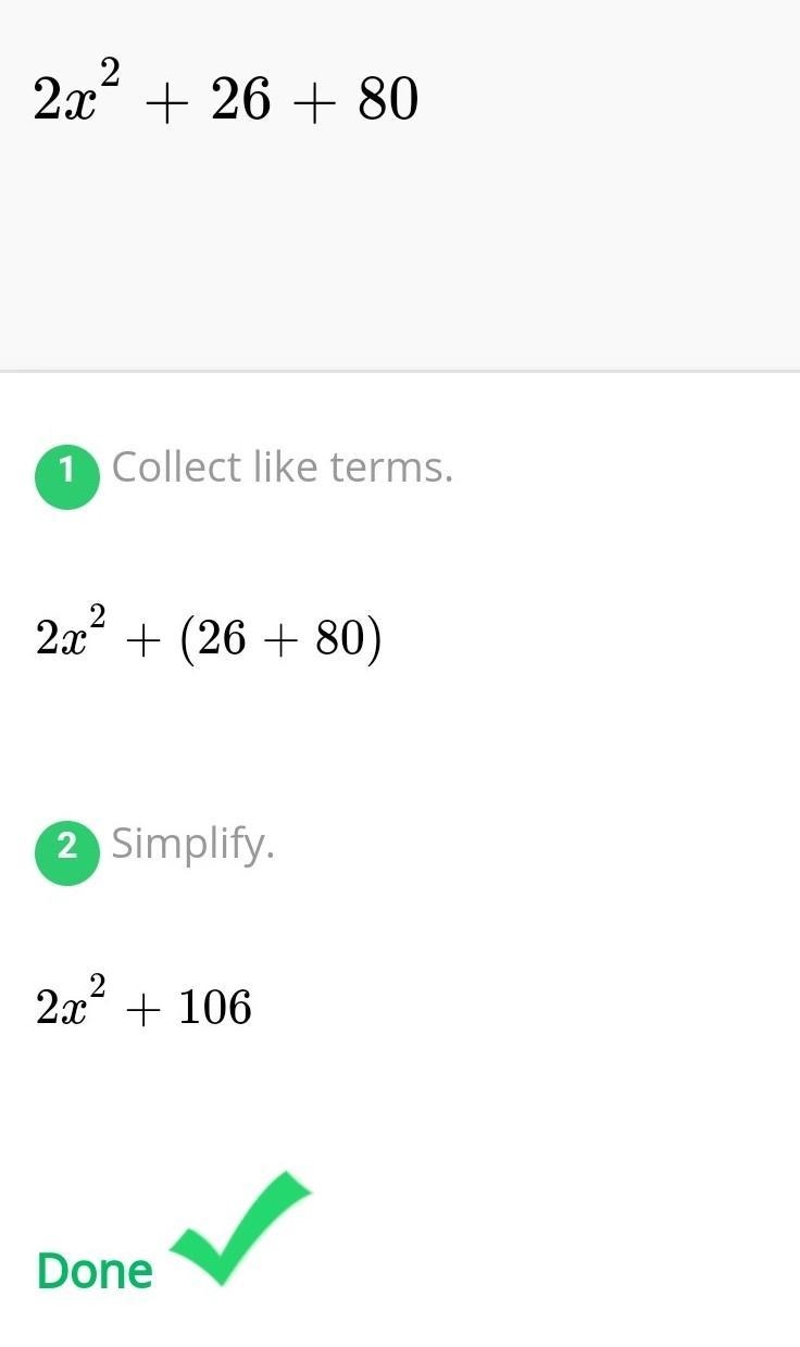 Factor the polynomial 2x^2 + 26 + 80-example-1