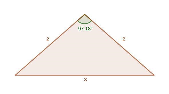 Given the side lengths of 2, 2, and 3, the triangle is: 1:acute 2:obtuse 3:right 4:none-example-1