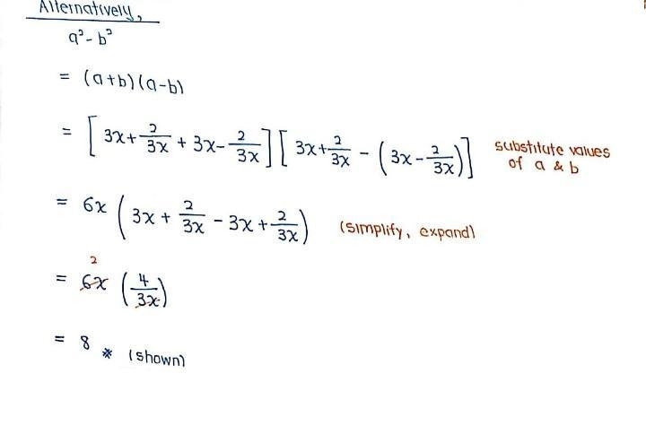 Show That {a }^(2) + {b}^(2) = 8 ​-example-2