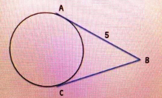 Segments AB and BC are both tangent to the circle shown above. What is the value of-example-1