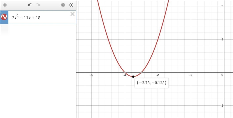 Rewrite the function by completing the square. h(x)=2x2+11x+15h(x)= 2 x^{2} +11 x-example-1