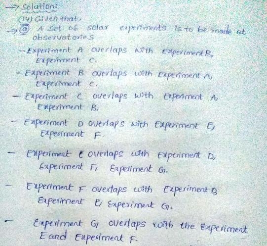 A set of solar experiments is to be made at observatories. Each experiment begins-example-1