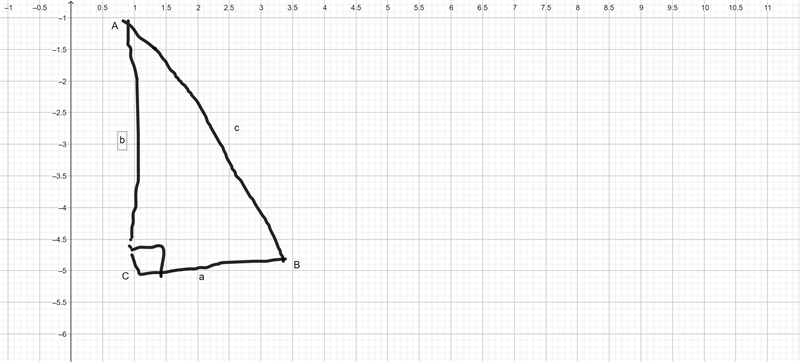 Use the right triangle and the given information to solve the triangle. a=5 B=53degrees-example-1