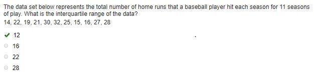 The data set below represents the total number of home runs that a baseball player-example-1