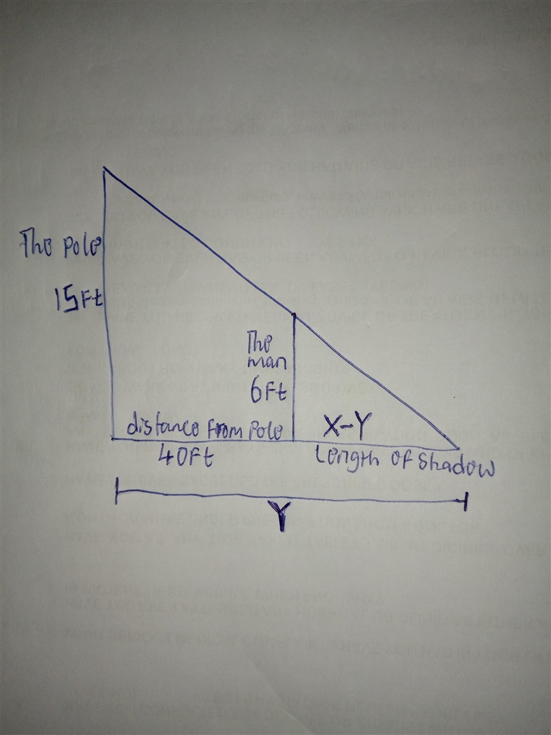 My Notes A street light is mounted at the top of a 15-ft-tall pole. A man 6 ft tall-example-1