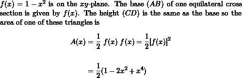 Find the volume of the following solid S. The base of S is the region enclosed by-example-3