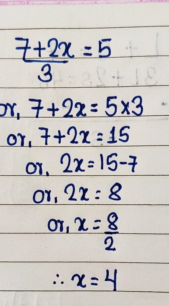 7+2x/3=5 im stuck on this question pls hhelp my homework is due soon pls help-example-1