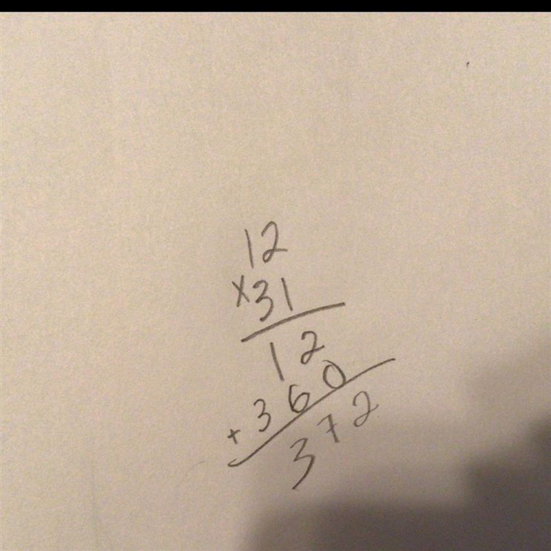 How to do 12x31 in standard algorithm-example-1