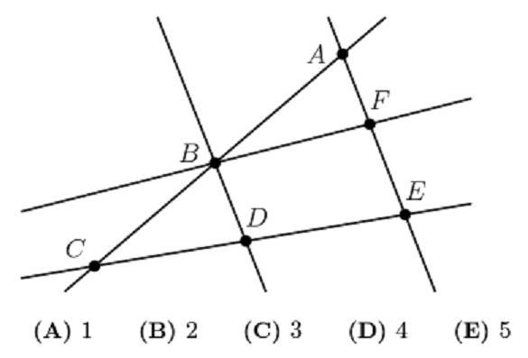 Each of the points $A, B, C, D, E,$ and $F$ in the figure below represents a different-example-1