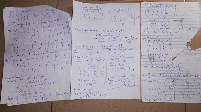 Consider the matrices -2 -1 1 4 1 A = B = 4 -2 4 -2 -2 4 -2 1 -1 (a) Verify that they-example-1