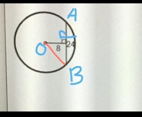 PLEASE HELP!!! Find the length of the radius. Write your answer as a simplified radical-example-2