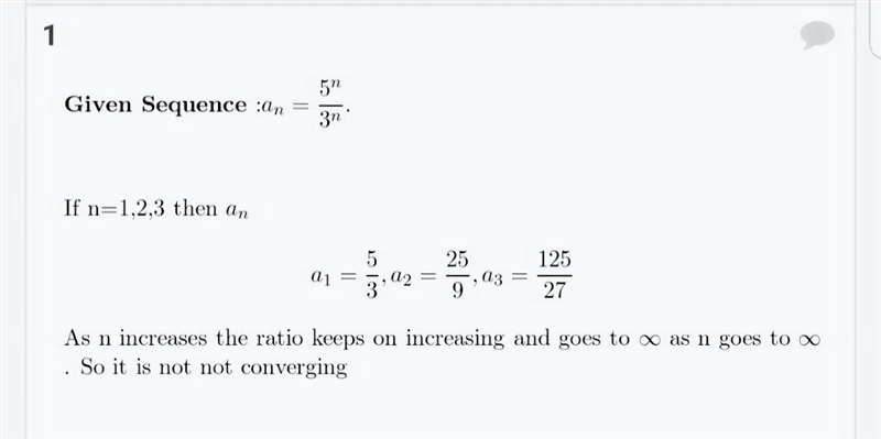 Determine the convergence or divergence of the sequence with the given nth term. If-example-1