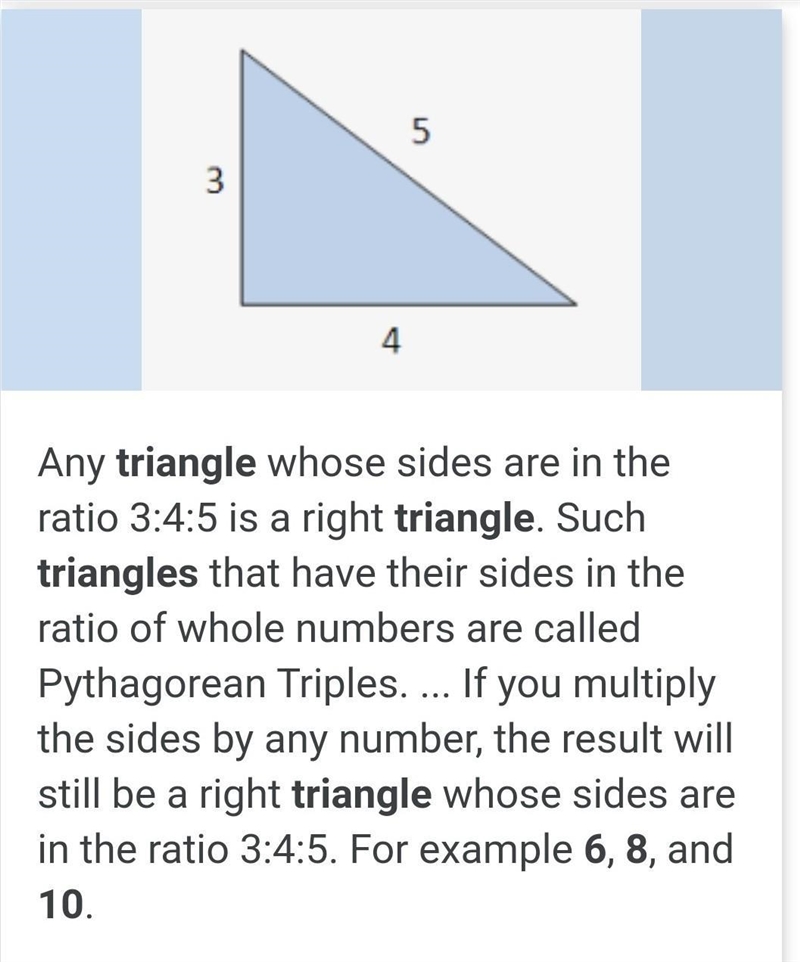 Which set of numbers are possible side lengths for a right triangle? 1,2,3 3,5,7 6,8,10 10,12,20-example-1