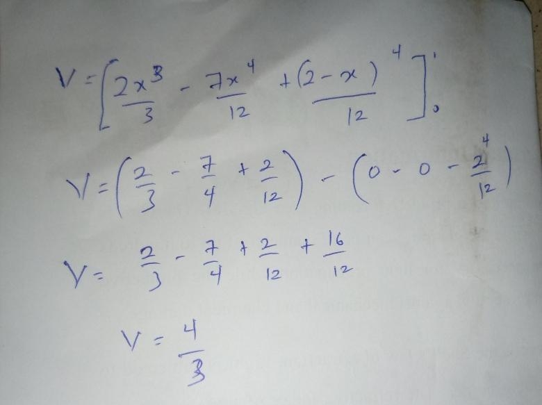 A solid right​ (noncircular) cylinder has its base R in the​ xy-plane and is bounded-example-2