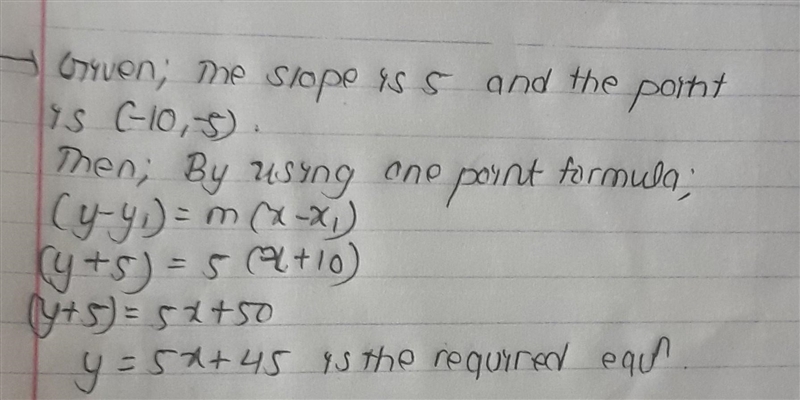 Find an equation of the line given the slope and a point Question Find the equation-example-1