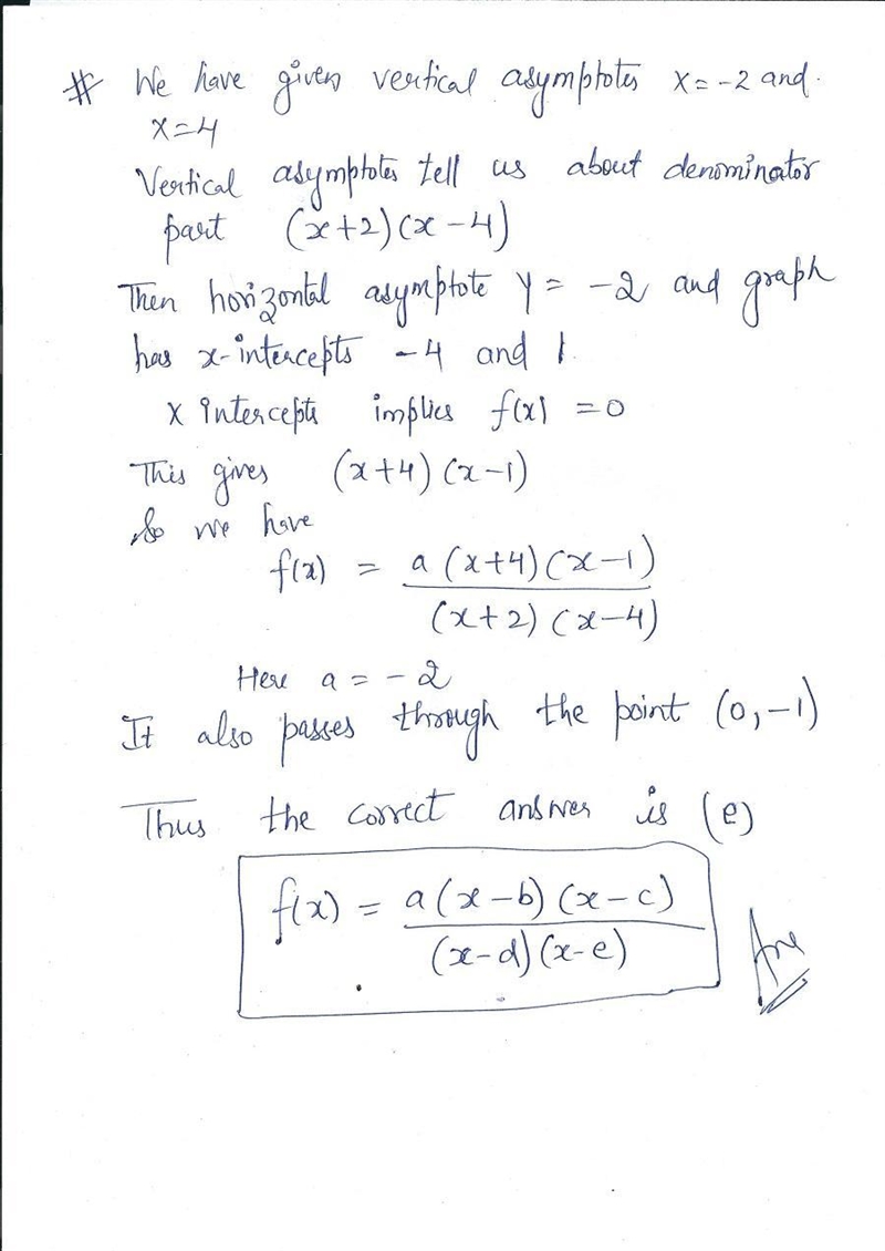 Vertical asymptote x= -3 and x= -5 x intercepts x= 5 and x = 6 y intercept y=6-example-1