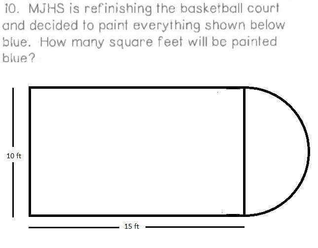 Mjhs is refinishing a basketball court and decided to paint everything shown below-example-1