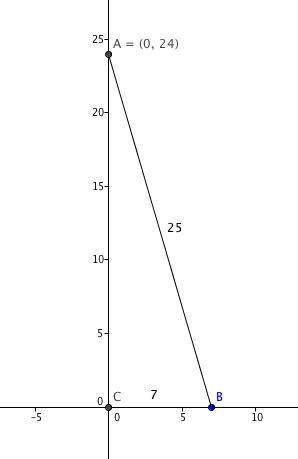 If a ladder leans against a house and is 25 meters long, and the base of the ladder-example-1