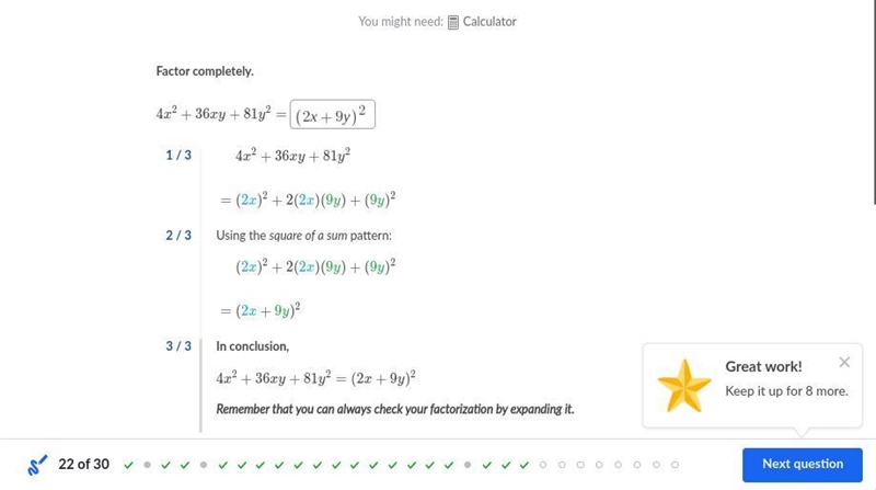 Factor completely. 4x^2 + 36xy + 81y^2​-example-1