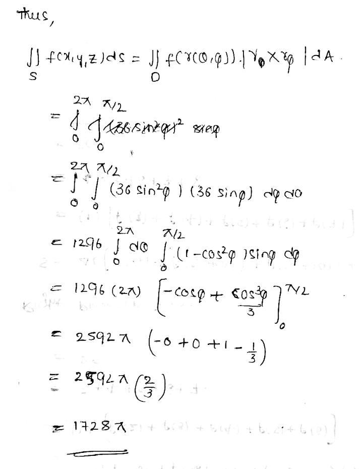 Evaluate the surface integral ModifyingBelow Integral from nothing to nothing Integral-example-2