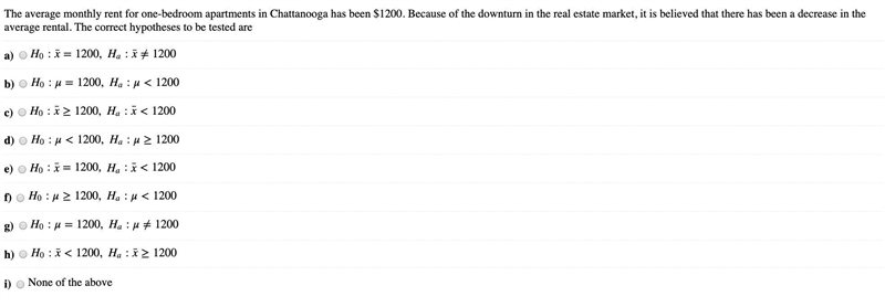 The average monthly rent for one-bedroom apartments in Chattanooga has been $1200. Because-example-1