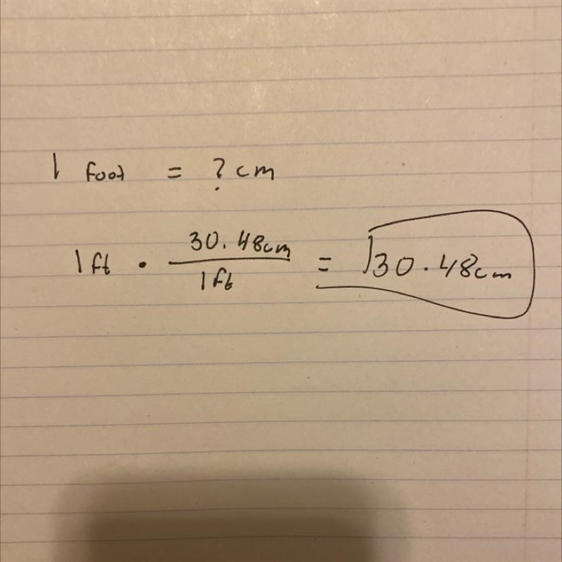 Length in centimeters of a 1 foot ruler-example-1