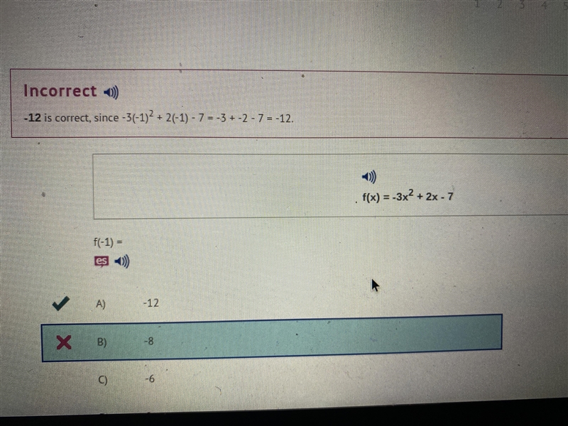 F(x)=-3x2 + 2x - 7 f(-1)=-example-1