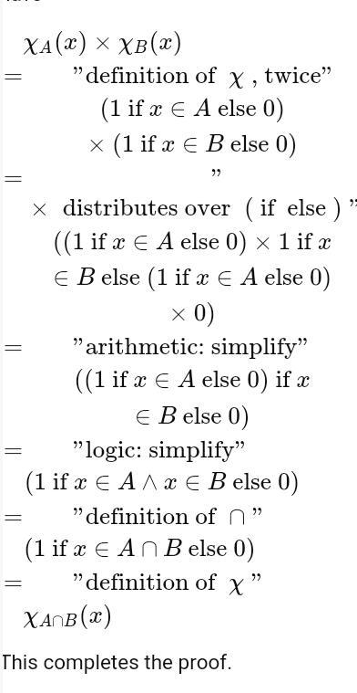 15. Given A (X) define the characteristic function A : X {0, 1} by Suppose that A-example-1