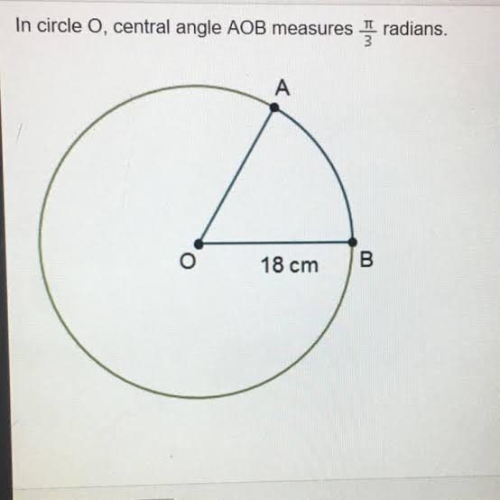 What is the length of arc AB? 6π cm 12π cm 18π cm 36π cm-example-1